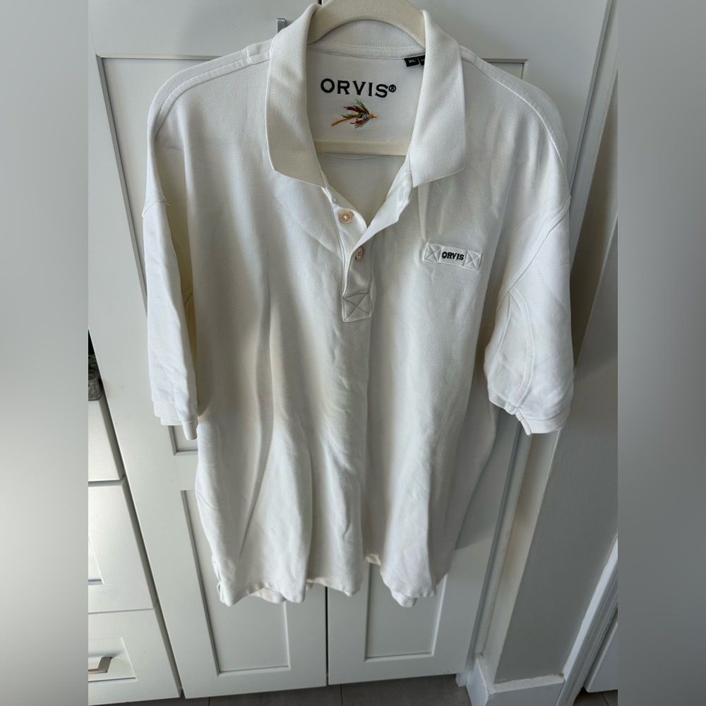 Orvis Men's Classic Cream Polo Shirt